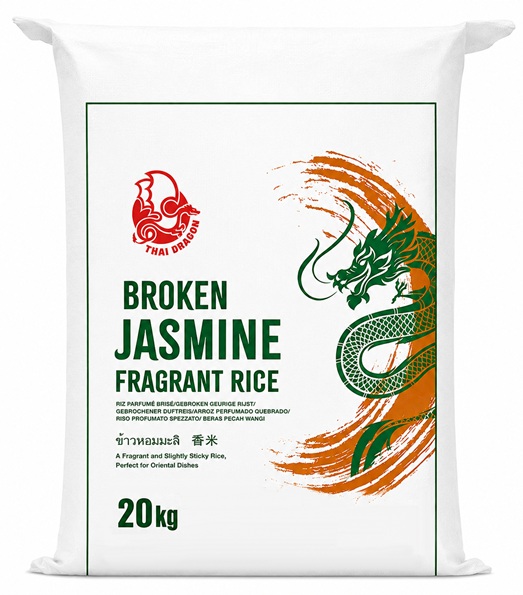 THAI DRAGON BROKEN JASMINE FRAGRANT RICE 20KG (SURYA)