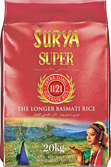 SURYA SUPER EXTRA LONG SUPERIOR RICE 20KG 1121 (SURYA)