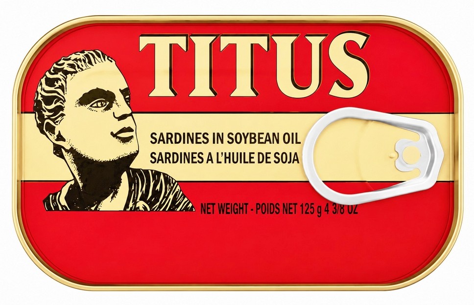 TITUS SARDINES IN VEG OIL 50X125G