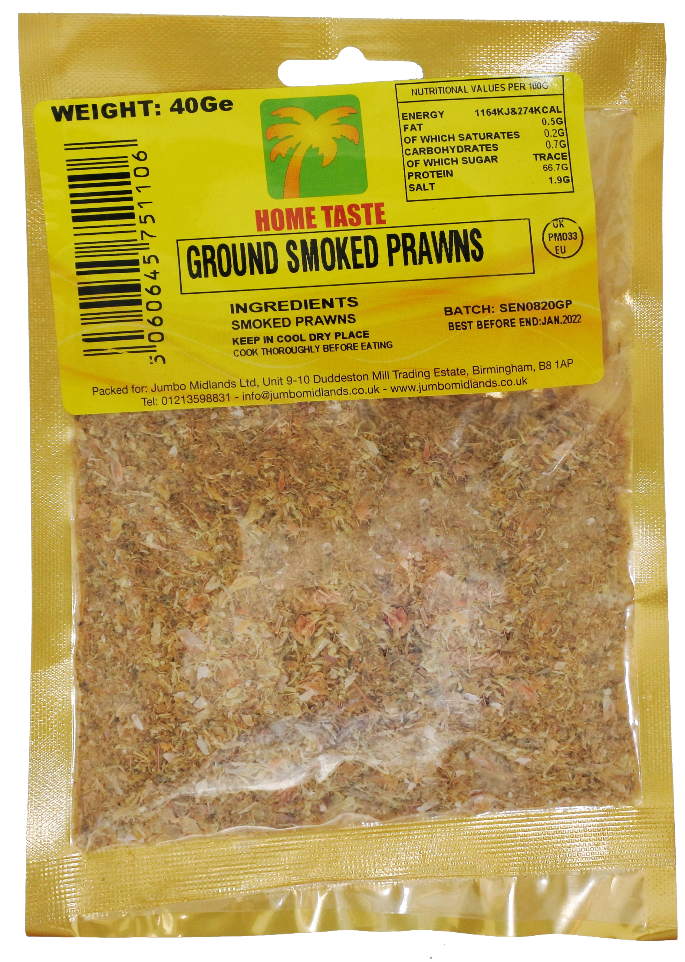 HT GROUND PRAWNS 10X40G