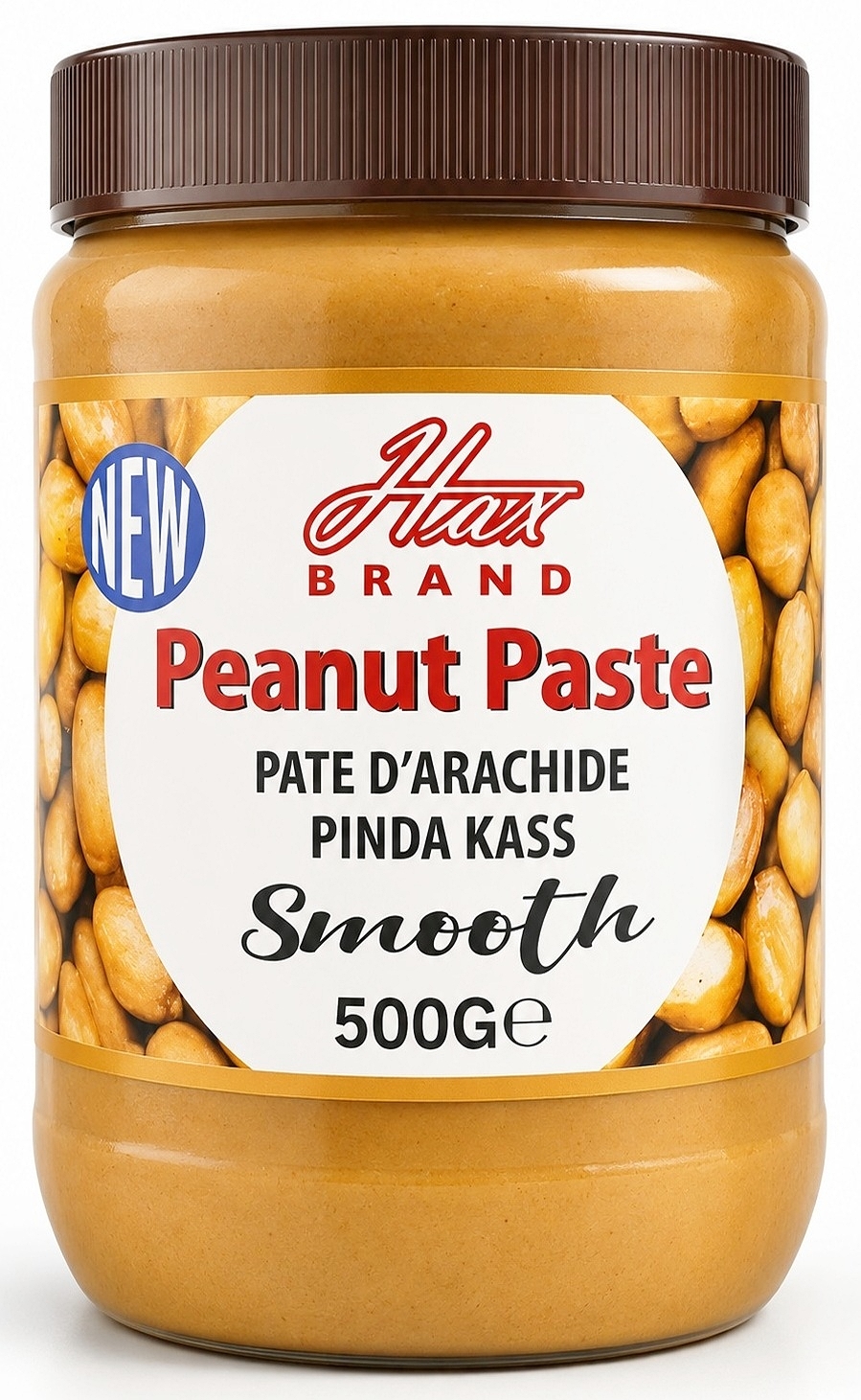 HAX BRAND PEANUT BUTTER BROWN 12X500G