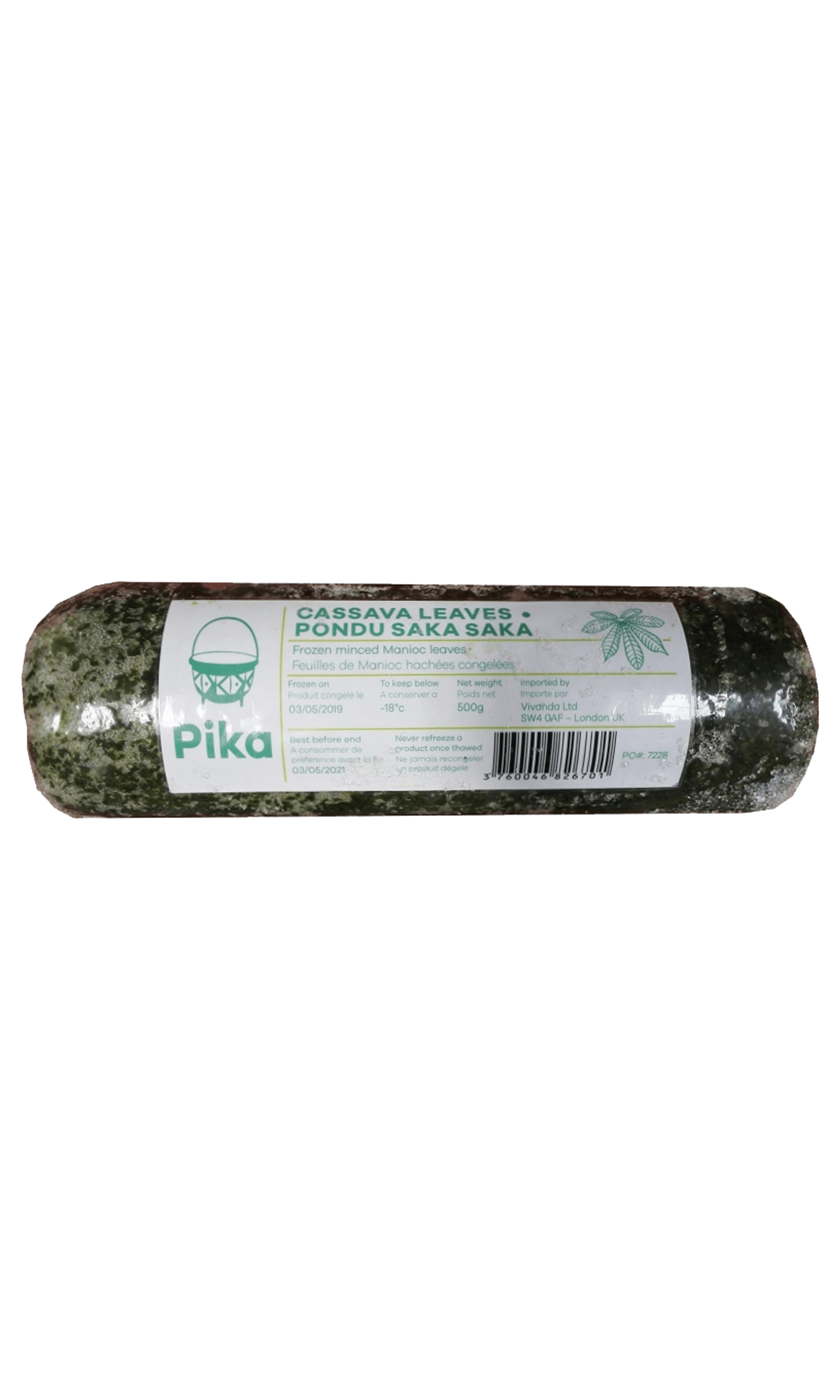 Pika Frozen Cassava Leaves (Saka Saka)
