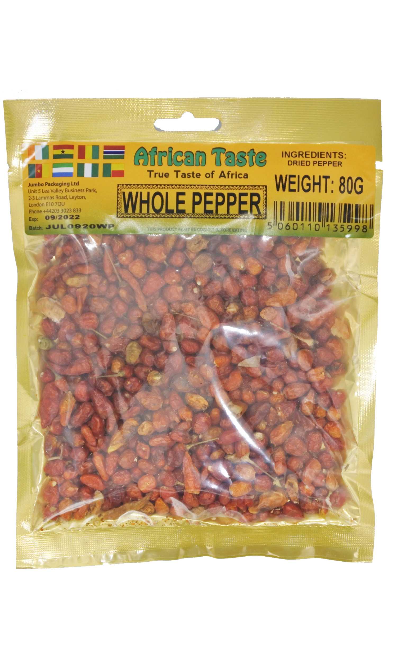 African Taste Whole Hot Pepper